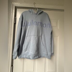 Lululemon Womens All Yours Hoodie *Graphic Blue Chambray Size 10